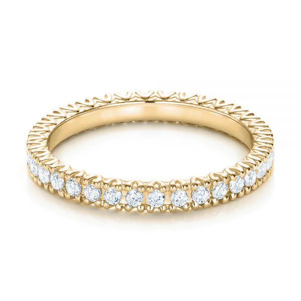18k Yellow Gold 18k Yellow Gold Diamond Stackable Eternity Band - Flat View - 101933