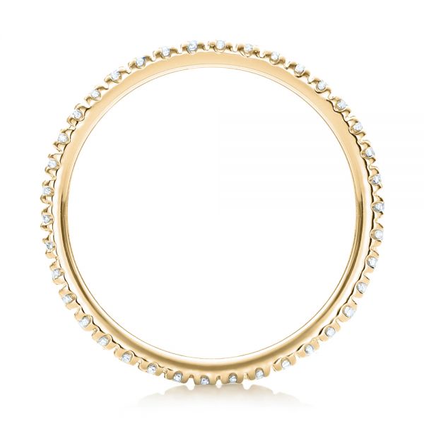 18k Yellow Gold 18k Yellow Gold Diamond Stackable Eternity Band - Front View - 101914