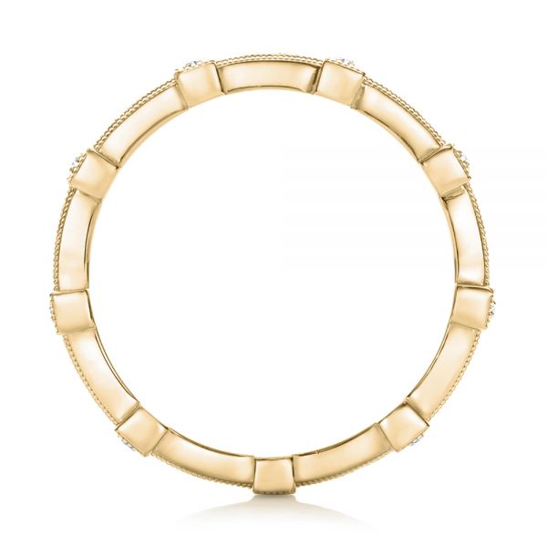 14k Yellow Gold 14k Yellow Gold Diamond Stackable Eternity Band - Front View - 101922