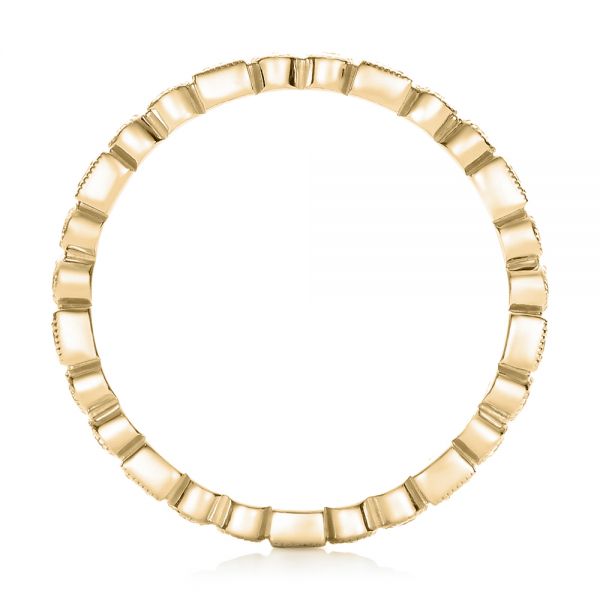 18k Yellow Gold 18k Yellow Gold Diamond Stackable Eternity Band - Front View - 101925