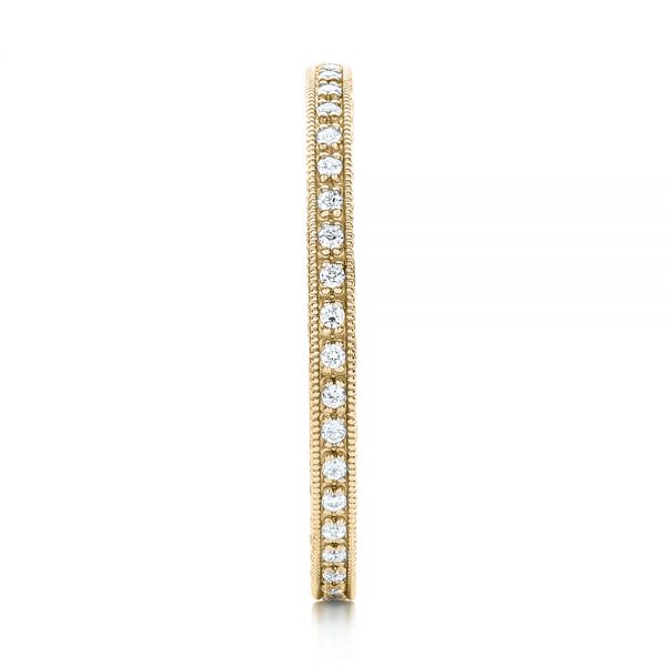 18k Yellow Gold 18k Yellow Gold Diamond Stackable Eternity Band - Side View -  101895