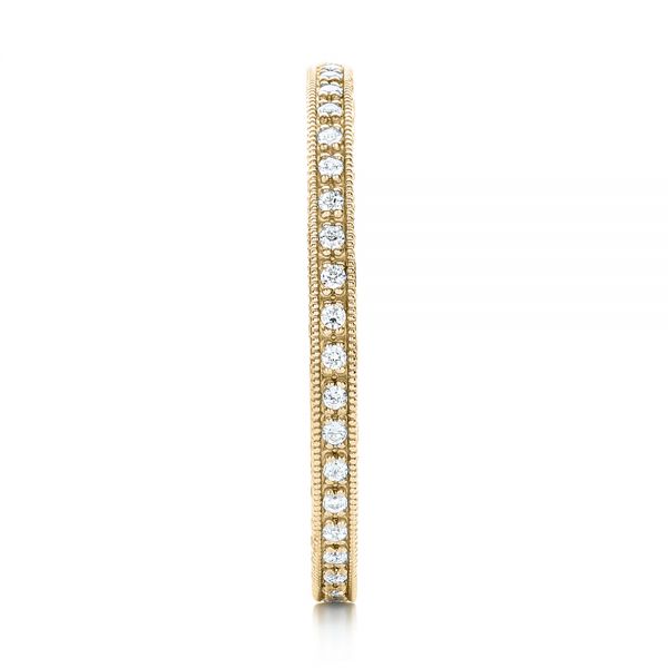 14k Yellow Gold 14k Yellow Gold Diamond Stackable Eternity Band - Side View - 101895
