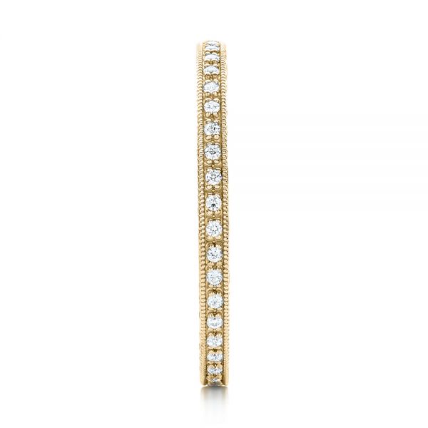 14k Yellow Gold 14k Yellow Gold Diamond Stackable Eternity Band - Side View -  101895