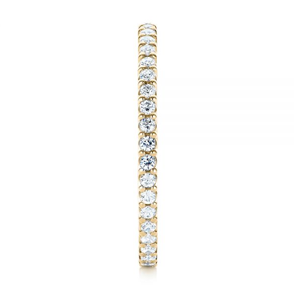 18k Yellow Gold 18k Yellow Gold Diamond Stackable Eternity Band - Side View -  101900