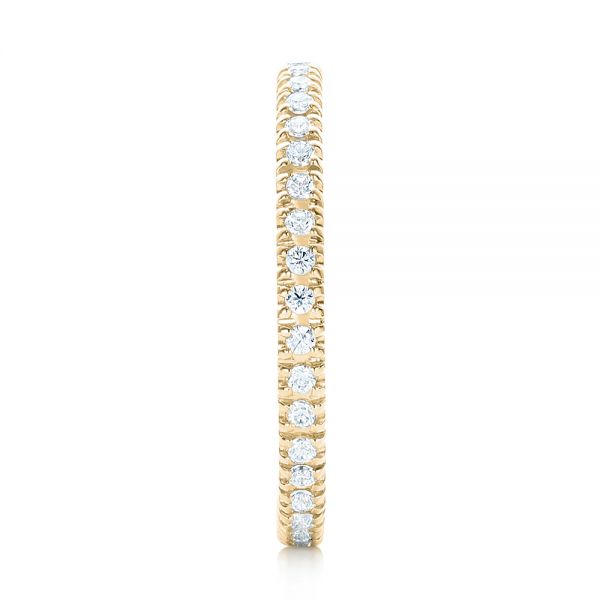 18k Yellow Gold 18k Yellow Gold Diamond Stackable Eternity Band - Side View -  101914