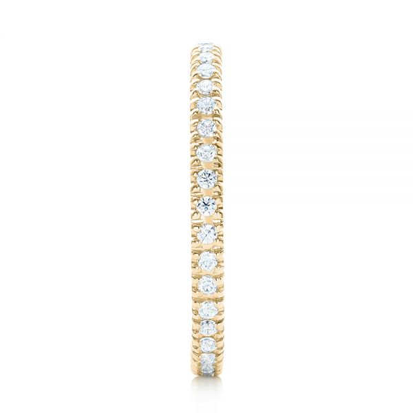 18k Yellow Gold 18k Yellow Gold Diamond Stackable Eternity Band - Side View - 101914