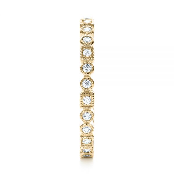 18k Yellow Gold 18k Yellow Gold Diamond Stackable Eternity Band - Side View -  101925
