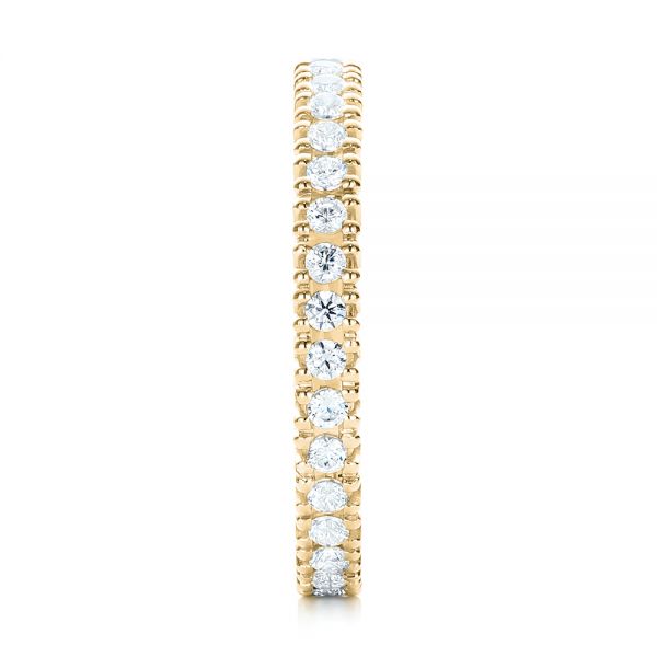 18k Yellow Gold 18k Yellow Gold Diamond Stackable Eternity Band - Side View -  101933