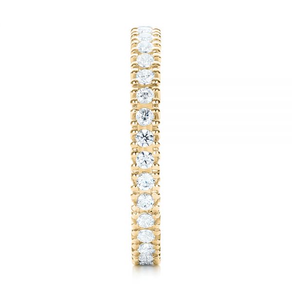 18k Yellow Gold 18k Yellow Gold Diamond Stackable Eternity Band - Side View - 101933