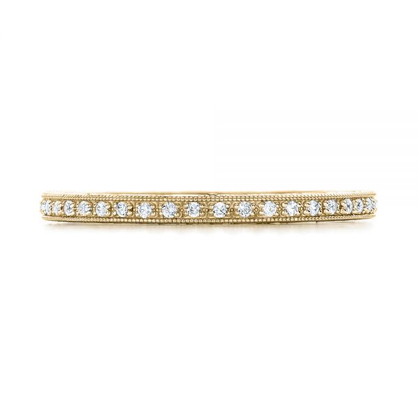 18k Yellow Gold 18k Yellow Gold Diamond Stackable Eternity Band - Top View -  101895