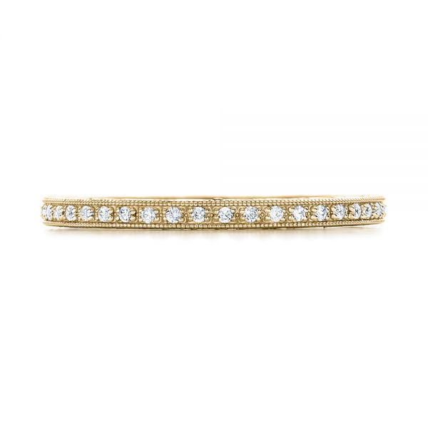 14k Yellow Gold 14k Yellow Gold Diamond Stackable Eternity Band - Top View - 101895
