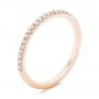 18k Rose Gold 18k Rose Gold Diamond Wedding Band - Three-Quarter View -  102822 - Thumbnail