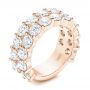 18k Rose Gold 18k Rose Gold Diamond Wedding Band - Three-Quarter View -  106670 - Thumbnail