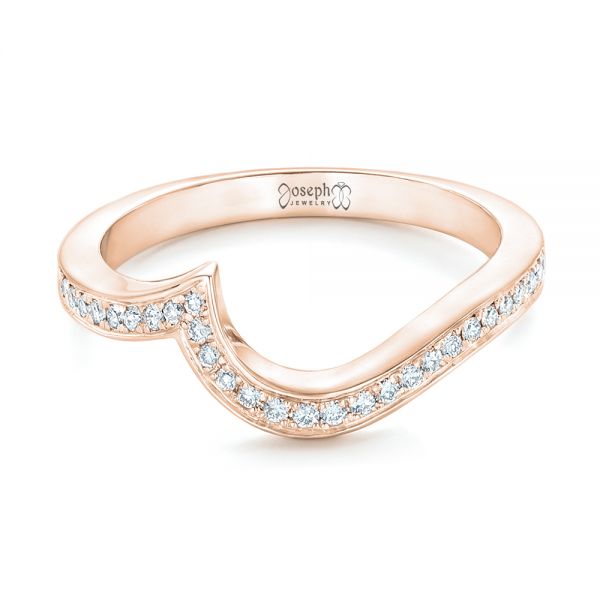 14k Rose Gold 14k Rose Gold Diamond Wedding Band - Flat View -  102331