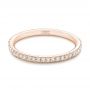 18k Rose Gold 18k Rose Gold Diamond Wedding Band - Flat View -  102822 - Thumbnail