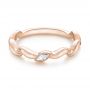 18k Rose Gold And 18K Gold 18k Rose Gold And 18K Gold Diamond Wedding Band - Flat View -  103109 - Thumbnail