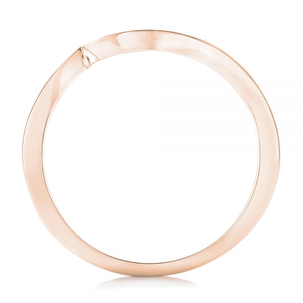 14k Rose Gold 14k Rose Gold Diamond Wedding Band - Front View - 102331