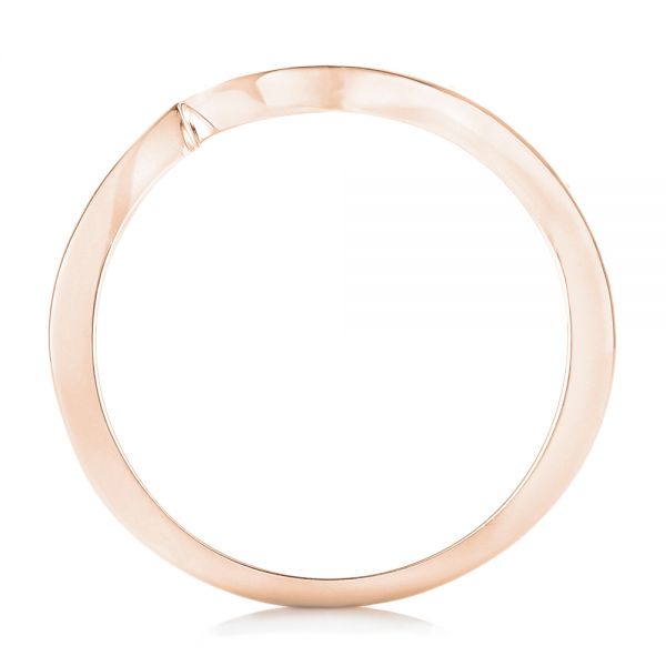 18k Rose Gold 18k Rose Gold Diamond Wedding Band - Front View -  102331