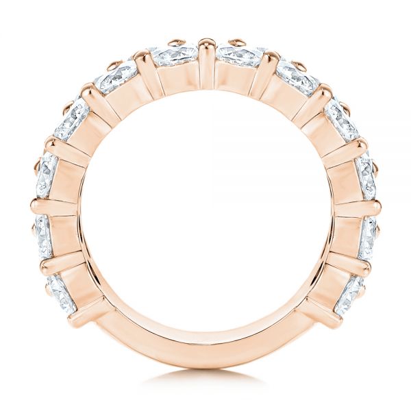 14k Rose Gold 14k Rose Gold Diamond Wedding Band - Front View -  106670