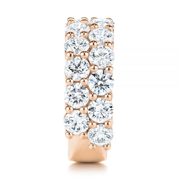 18k Rose Gold 18k Rose Gold Diamond Wedding Band - Side View -  106670