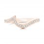 14k Rose Gold 14k Rose Gold Diamond Wedding Band - Top View -  102331 - Thumbnail