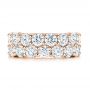 18k Rose Gold 18k Rose Gold Diamond Wedding Band - Top View -  106670 - Thumbnail