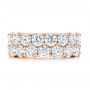 14k Rose Gold 14k Rose Gold Diamond Wedding Band - Top View -  106670 - Thumbnail