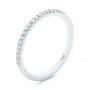 18k White Gold 18k White Gold Diamond Wedding Band - Three-Quarter View -  102822 - Thumbnail