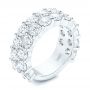 18k White Gold 18k White Gold Diamond Wedding Band - Three-Quarter View -  106670 - Thumbnail