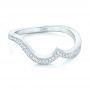 14k White Gold Diamond Wedding Band - Flat View -  102232 - Thumbnail