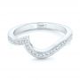 14k White Gold Diamond Wedding Band - Flat View -  102331 - Thumbnail