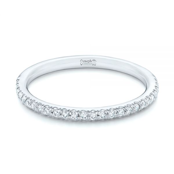 Platinum Diamond Wedding Band - Flat View - 102822