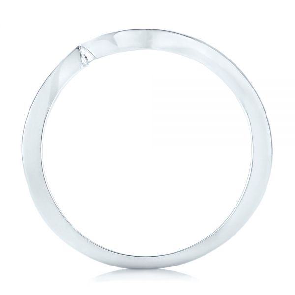 14k White Gold Diamond Wedding Band - Front View - 102331