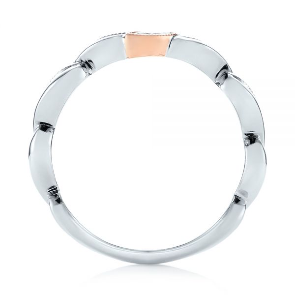  Platinum And Platinum Platinum And Platinum Diamond Wedding Band - Front View -  103109