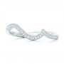 14k White Gold Diamond Wedding Band - Top View -  102232 - Thumbnail