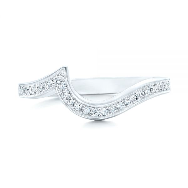  Platinum Platinum Diamond Wedding Band - Top View -  102331