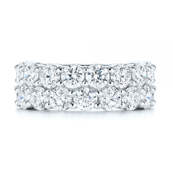Platinum Diamond Wedding Band - Top View - 106670
