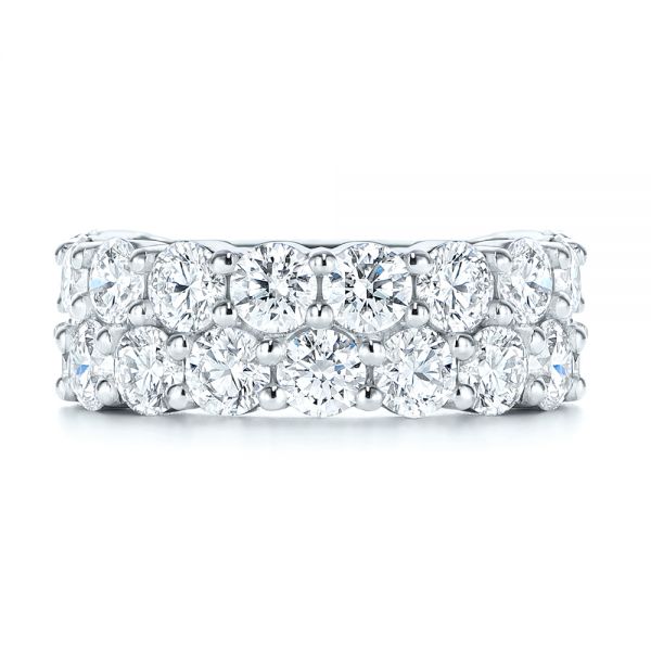  Platinum Diamond Wedding Band - Top View -  106670