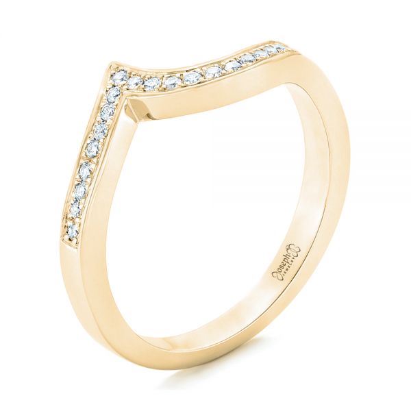 14k Yellow Gold 14k Yellow Gold Diamond Wedding Band - Three-Quarter View -  102331