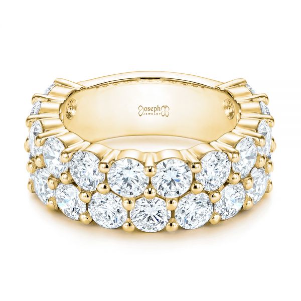 14k Yellow Gold 14k Yellow Gold Diamond Wedding Band - Flat View -  106670
