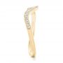 18k Yellow Gold 18k Yellow Gold Diamond Wedding Band - Side View -  102232 - Thumbnail