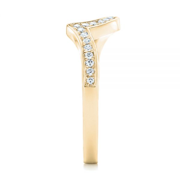 14k Yellow Gold 14k Yellow Gold Diamond Wedding Band - Side View -  102331