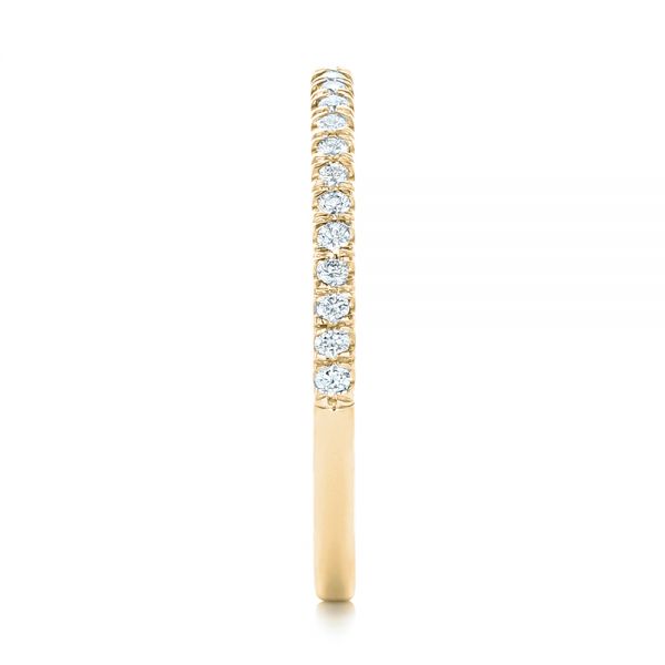 14k Yellow Gold 14k Yellow Gold Diamond Wedding Band - Side View -  102822