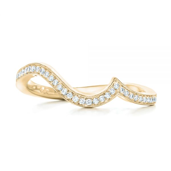 14k Yellow Gold 14k Yellow Gold Diamond Wedding Band - Top View -  102232