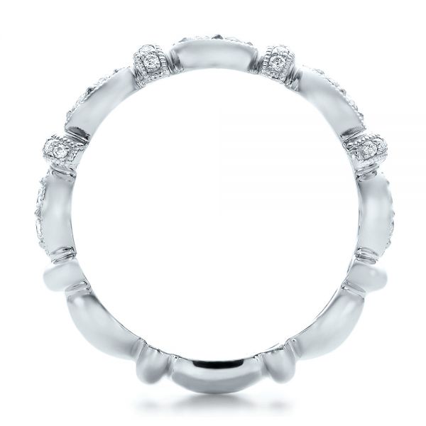  Platinum Diamond Wedding Ring - Kirk Kara - Front View -  100666