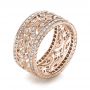 14k Rose Gold 14k Rose Gold Diamond Women's Anniversary Band - Three-Quarter View -  1301 - Thumbnail