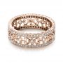14k Rose Gold 14k Rose Gold Diamond Women's Anniversary Band - Flat View -  1300 - Thumbnail