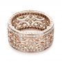 18k Rose Gold 18k Rose Gold Diamond Women's Anniversary Band - Flat View -  1301 - Thumbnail