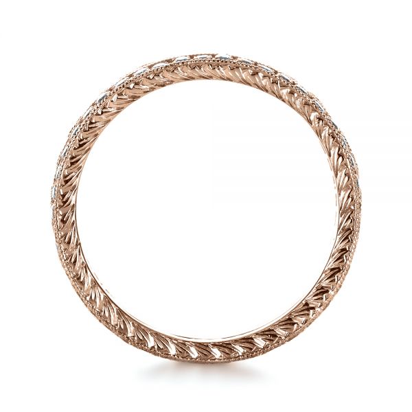 14k Rose Gold 14k Rose Gold Diamond Women's Anniversary Band - Front View - 1301