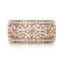 18k Rose Gold 18k Rose Gold Diamond Women's Anniversary Band - Top View -  1301 - Thumbnail